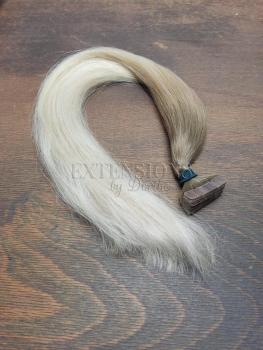 50 cm, 19 Tape Extensions Standardhaar Ombré #5ash #613ash