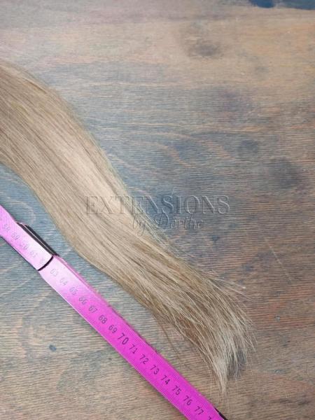 75 cm, 138 Gramm deutsches Rohhaar naturblond Extensions N757
