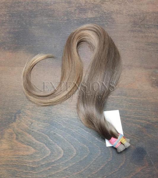 75 cm, 138 Gramm deutsches Rohhaar naturblond Extensions N757