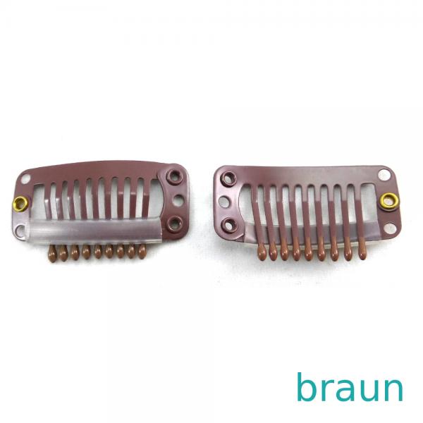 Gr. L = 3,1x1,7 cm 9 Zähne Tressenclips