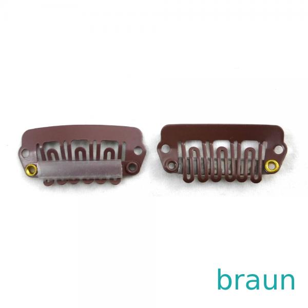 Gr. S = 2,3x1,1cm 6 Zähne Tressenclips